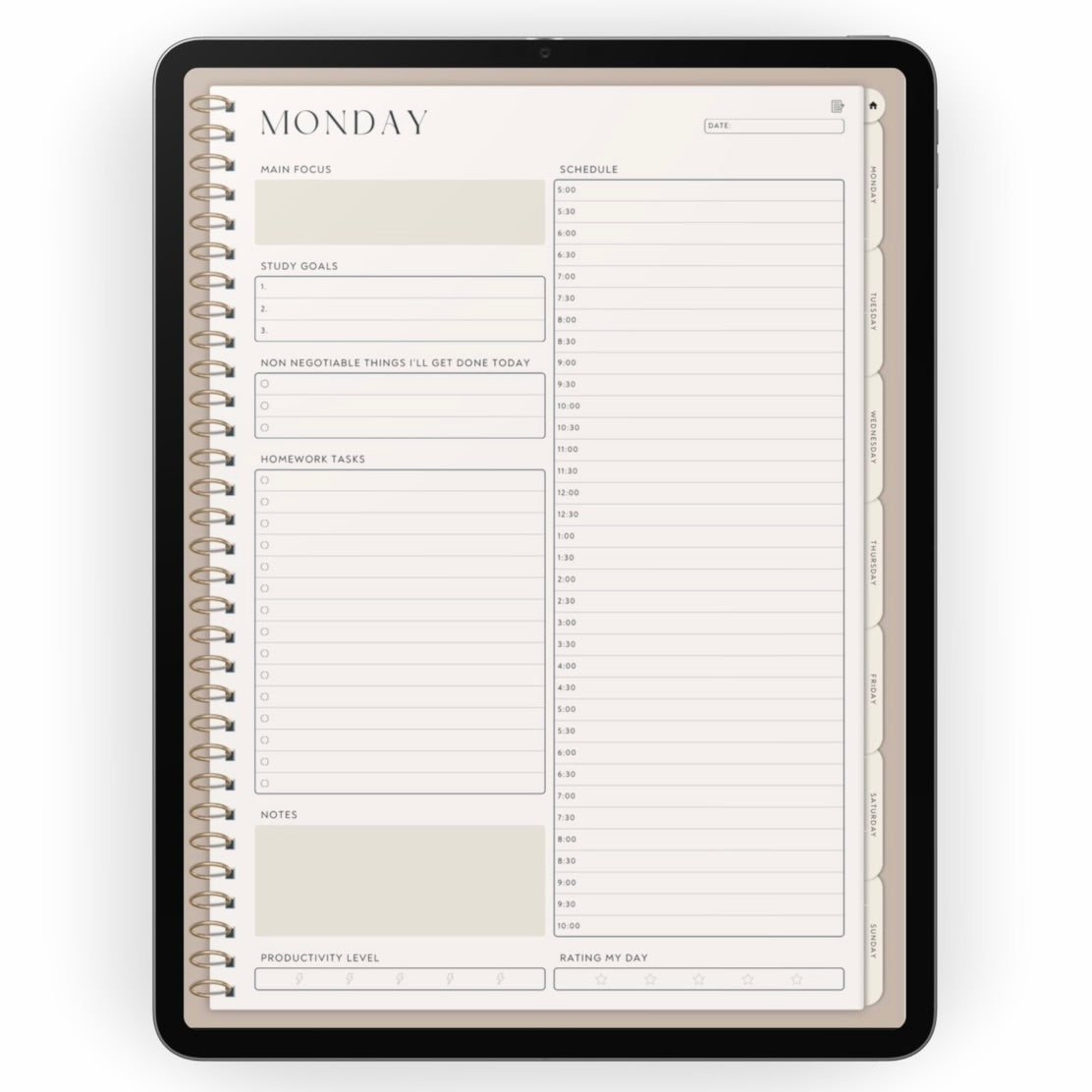 weekly planner