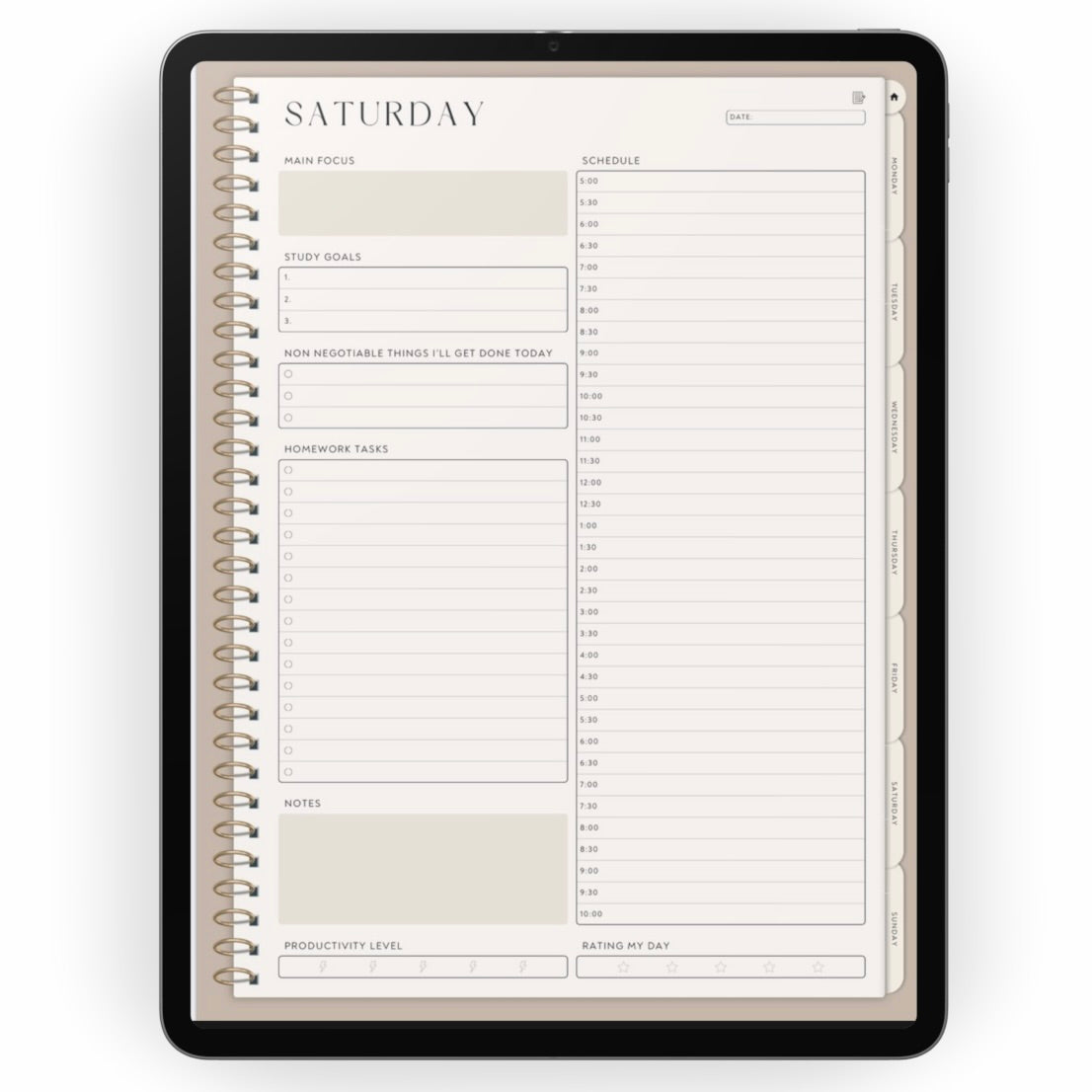 weekly planner