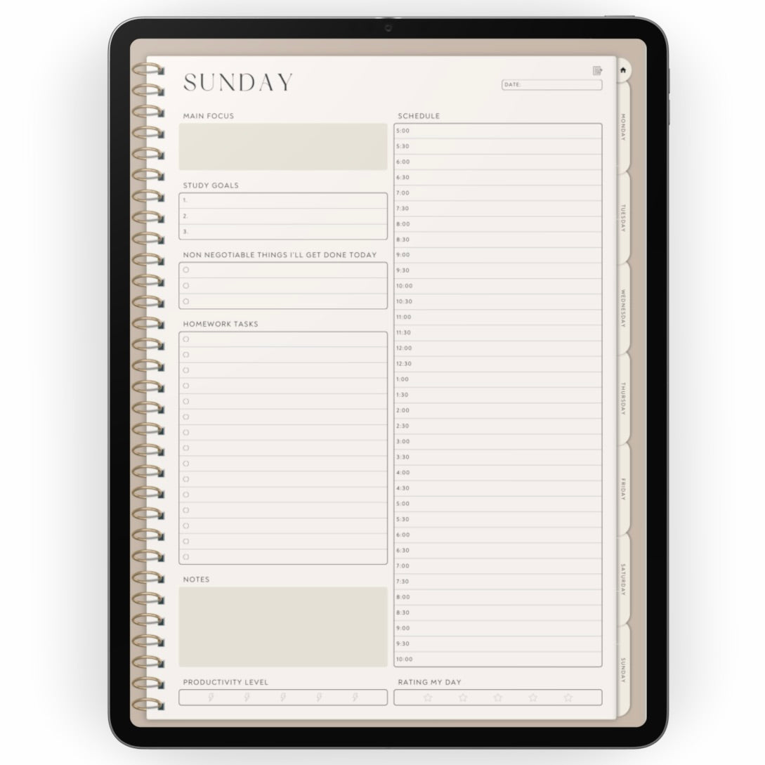 weekly planner